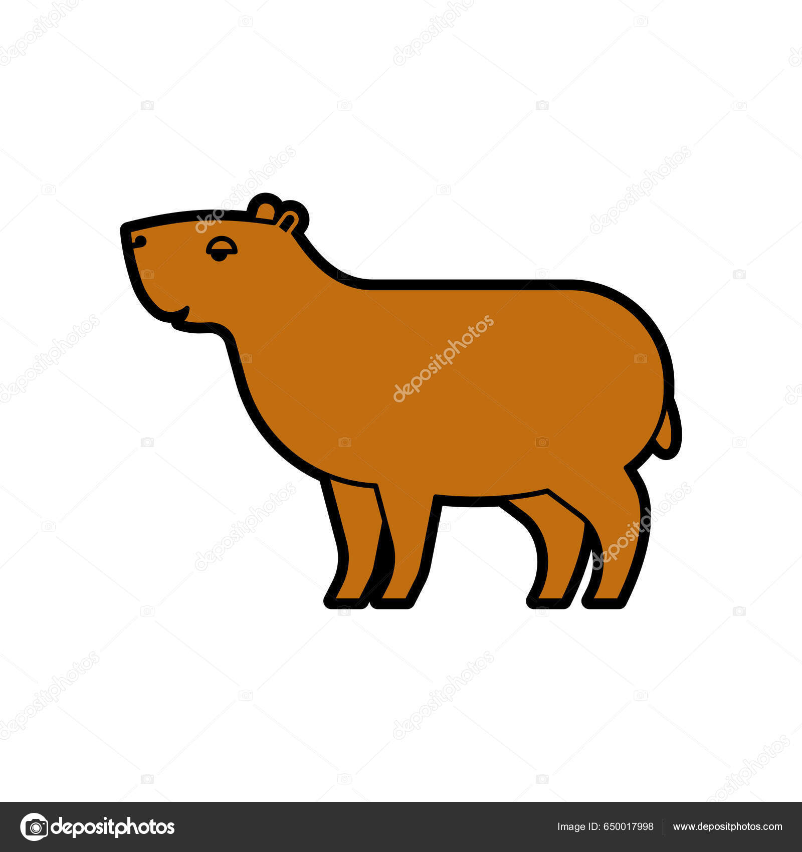 Vetores de Desenho Animado De Capivara Fofo Posando e mais imagens de  Animal - Animal, Animal de estimação, Cabeça de animal - iStock