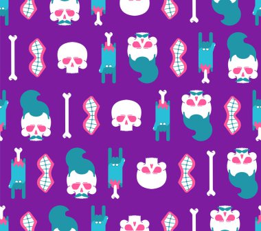 Zombi kafatası ve el izi yok. Yaşayan ölü canavar geçmişi. Cadılar Bayramı dokusu