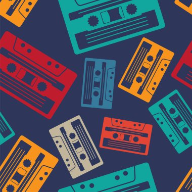 Retro kaset kalıpları kusursuz. Teyp kaset arkaplanı