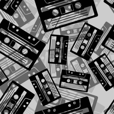Retro kaset kalıpları kusursuz. Teyp kaset arkaplanı