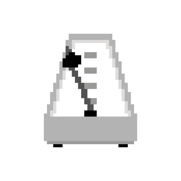 Метроном Піксельне Мистецтво Бітовий Пристрій Який Позначає Короткі Проміжки Часу — стоковий вектор