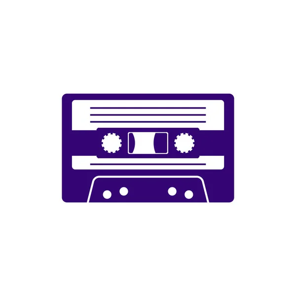 Retro Cassette Bord Tape Cassette Icoon — Stockvector