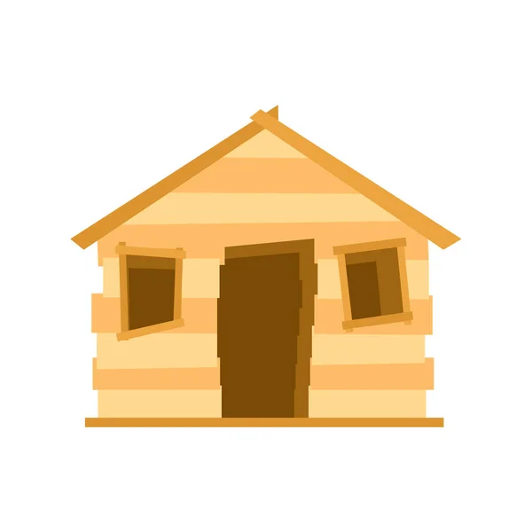 Wooden Children Hut Cartoon Vector Illustration — Stock Vector