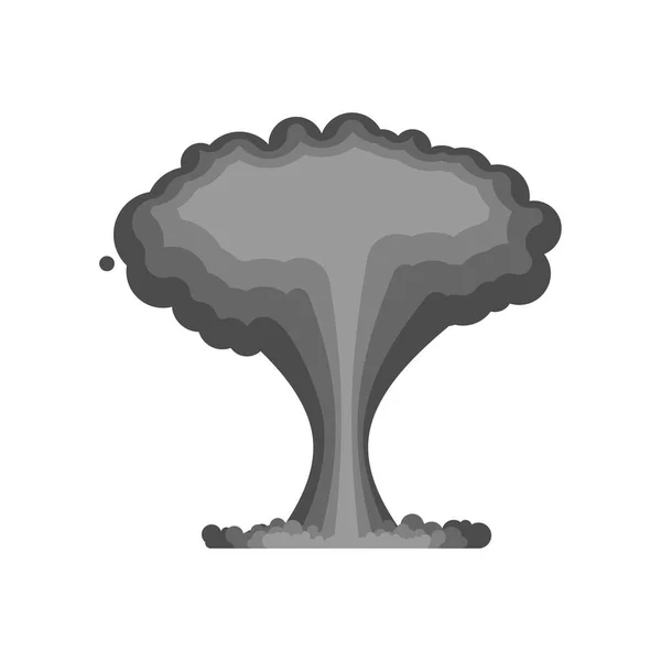 Ядерный Взрыв Изолирован Атомный Гриб Взрыва Ядерной Бомбы — стоковый вектор