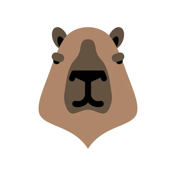 Capybara Arc Elszigetelve Főtengerimalac Vektor Illusztráció — Stock Vector