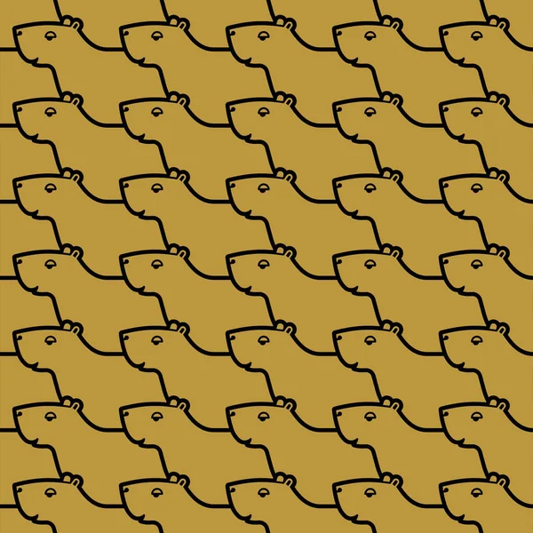 Modèle Capybara Sans Couture Cobaye Contexte Texture Tissu Bébé — Image vectorielle