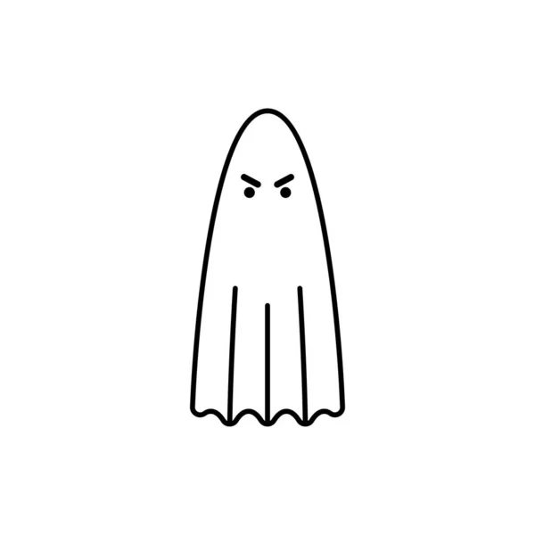 Fantasma Isolado Spook Vector Ilustração Halloween —  Vetores de Stock