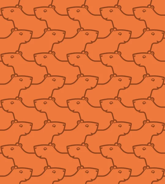 Modèle Capybara Sans Couture Cobaye Contexte Texture Tissu Bébé — Image vectorielle