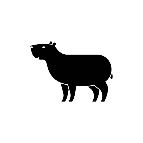 Ikona Capybary Znamení Morčete Vektorová Ilustrace — Stockový vektor