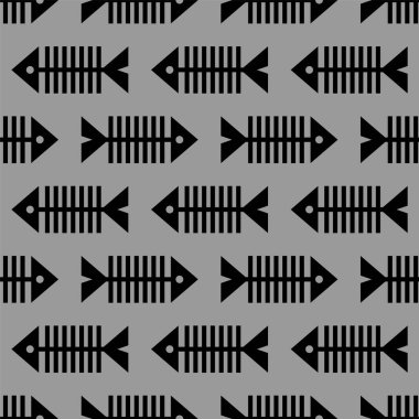 Balık iskeleti şekilsiz. Balık kemikleri. Bebek kumaşı dokusu