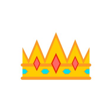 Kraliyet tacı izole. Kralın diademi. Vektör illüstrasyonu