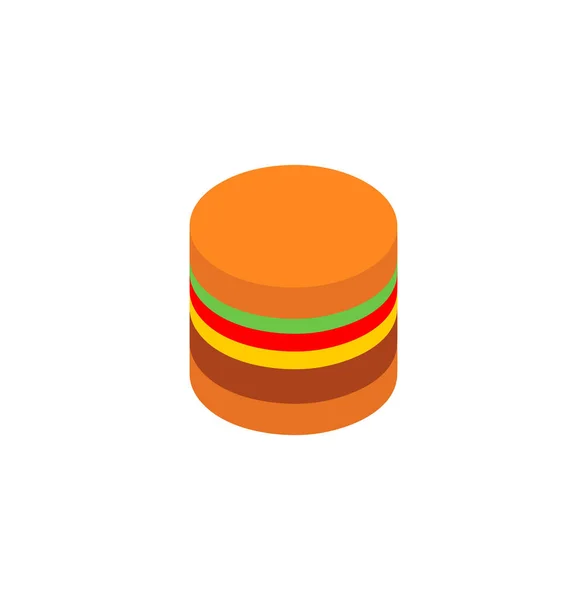 Burger Zeichen Hamburger Ikone Vereinfachtes Fastfood Symbol — Stockvektor