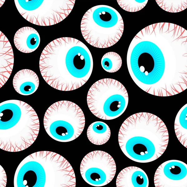 Eyeball Pattern Seamless Eye Background Texture — Stock Vector