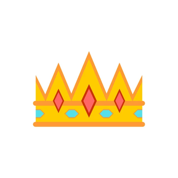 Kongelig Krone Isolert Kongens Diadem Vektorillustrasjon – stockvektor