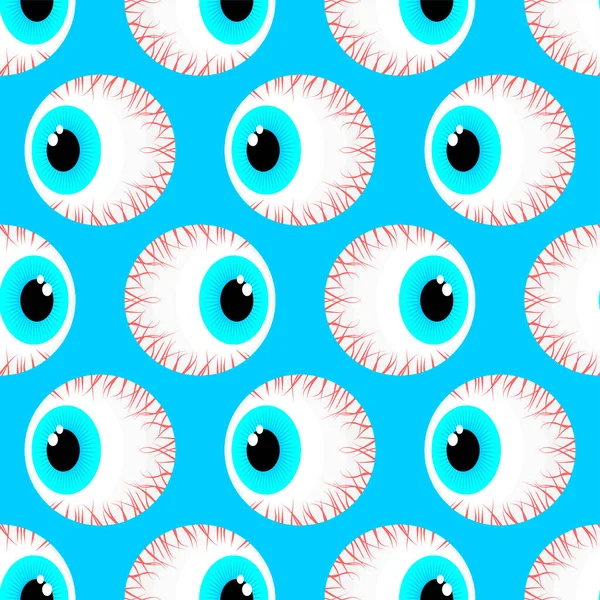 Eyeball Pattern Seamless Eye Background Texture — Stock Vector
