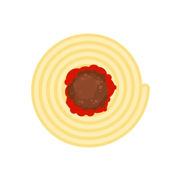 Ясні Кульки Видом Зверху Пасти Ізольовані Їжа Векторна Ілюстрація — стоковий вектор