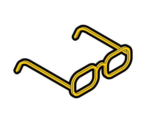 Izometrické Brýle Izolované Vektorová Ilustrace Brýlí — Stockový vektor