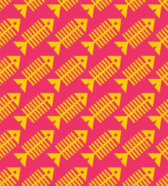 Balık iskeleti şekilsiz. Balık kemikleri. Bebek kumaşı dokusu