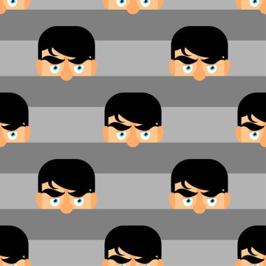 Man Head kusursuz bir şekilde gözetliyor. Vektör arkaplanı