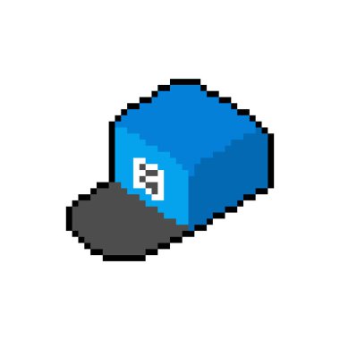 Postacının piksel sanatı. 8 bit Postacı şapkası