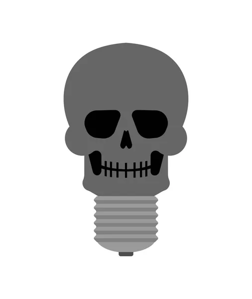 Crâne Ampoule Idée Morte Illustration Vectorielle — Image vectorielle