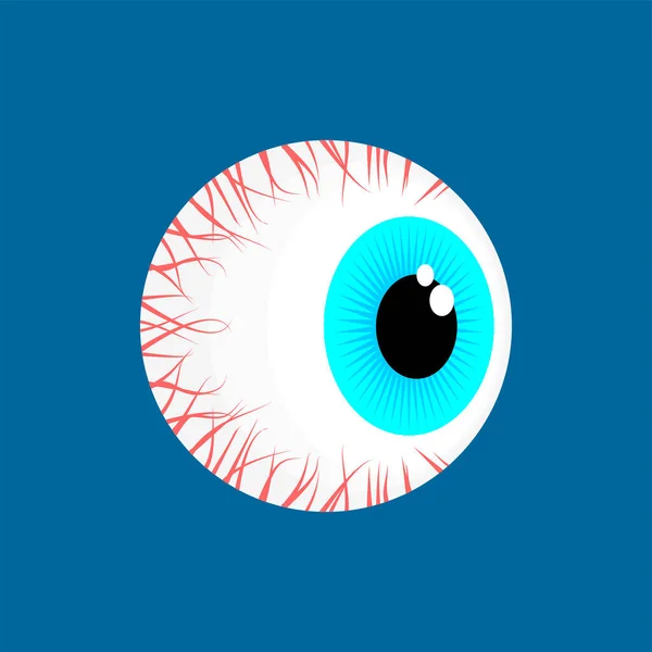 Глазное Яблоко Изолировано Круглый Глаз Векторная Иллюстрация — стоковый вектор