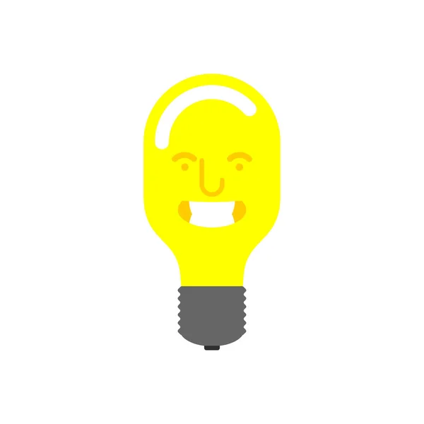 Light Bulb Head Concept Bright Head Person Who Has Lot — Stock Vector