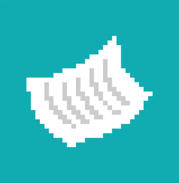 Documento Cai Pixel Art Folha Papel Voa Bits Ilustração Vetorial —  Vetores de Stock