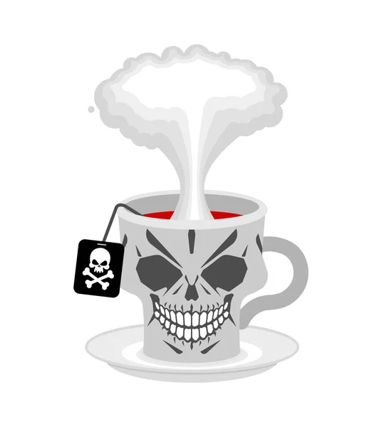 stock vector Skull coffee cup. Poison drink concept. Deadly drink.