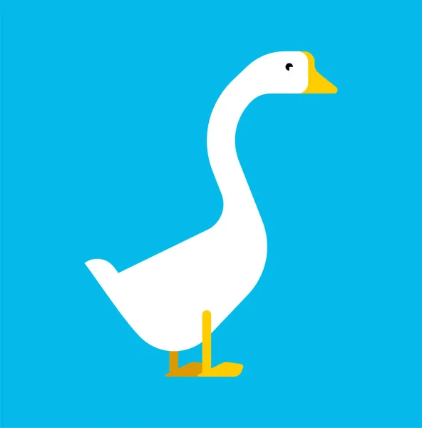 Goose Isolated Farm Bird Vector Illustration — Stock Vector
