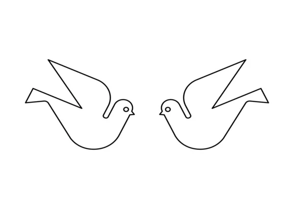 鸽子标志 鸽子的象征 矢量说明 — 图库矢量图片