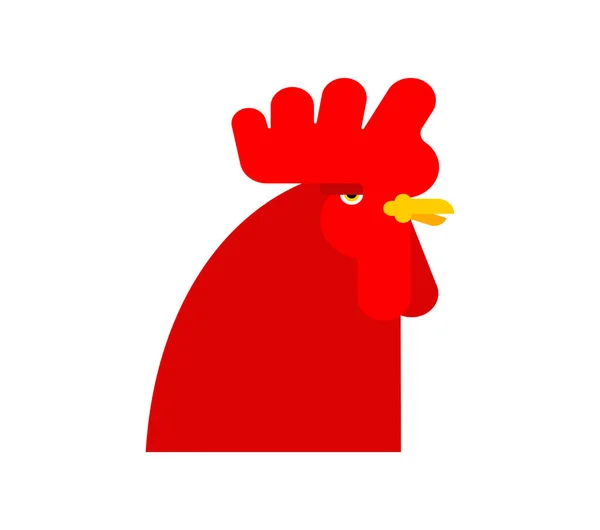 赤い鶏の看板 レッド コックは隔離された ベクターイラスト — ストックベクタ