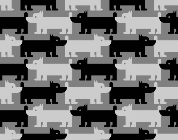Dog Pattern Seamless Pet Background Ornament Kids Fabric — Stock Vector