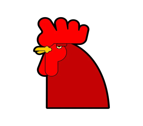 Signo Gallo Rojo Polla Roja Aislada Ilustración Vectorial — Vector de stock