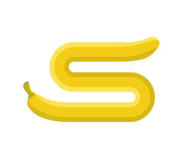 Très Longue Banane Fruits Inhabituels — Image vectorielle