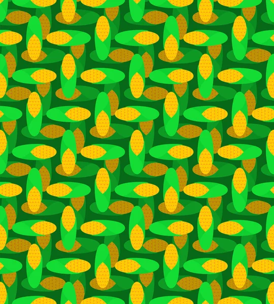 Oreille Motif Maïs Sans Couture Texture Tissu Bébé — Image vectorielle
