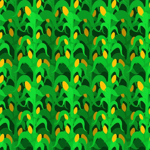 Ślady Krzewów Kukurydzy Bez Szwu Pochodzenie Kukurydzy Tekstura Tkaniny Niemowlęcej — Wektor stockowy
