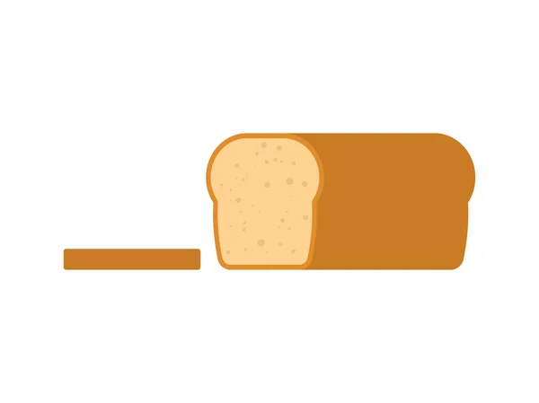 Loaf Bread Piece Vector Illustration — Stock Vector
