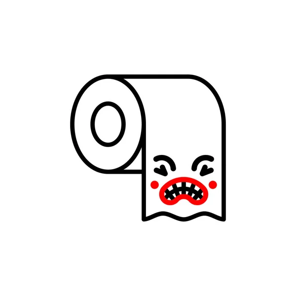 Papier Toilette Colère Concept Réticence Faire Son Travail — Image vectorielle