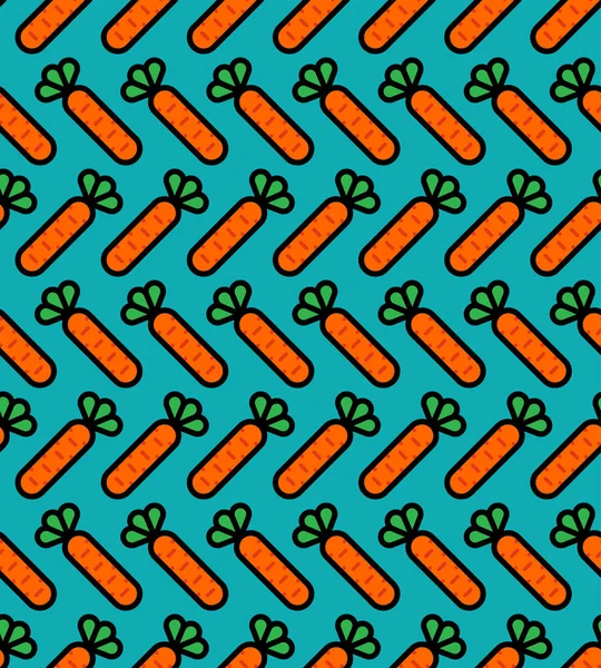 Karotten Cartoon Muster Nahtlos Textur Des Babygewebes — Stockvektor