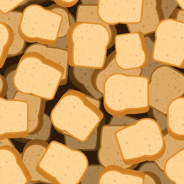 Stück Brot Muster Nahtlos Brothintergrund — Stockvektor
