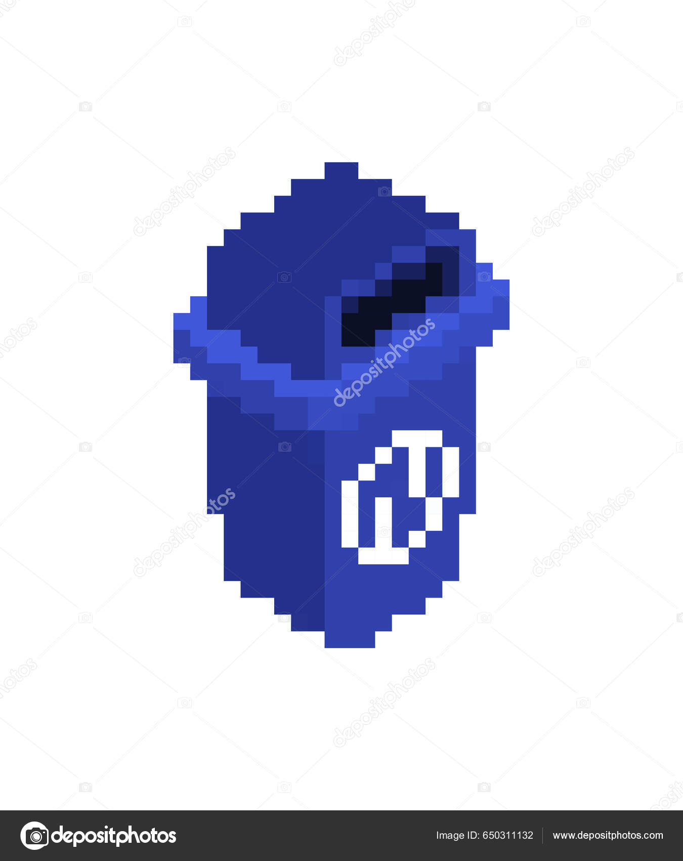 Contenedor Basura Pixel Art Papelera Bits Pixelada Vector de stock por ...