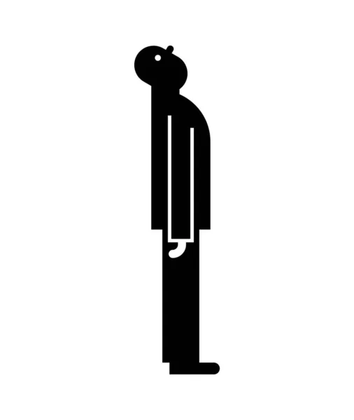 Homme Lève Les Yeux Symbole Chercher Gars Signe — Image vectorielle