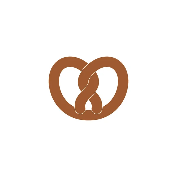 Signe Icône Bretzel Symbole Boulangerie Allemande — Image vectorielle