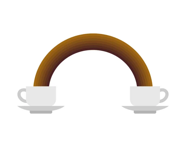 Arcobaleno Caffè Tazza Illustrazione Vettoriale — Vettoriale Stock