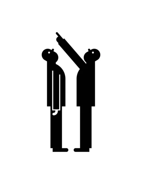Man Points Crowd Guy Pointing — Stock Vector