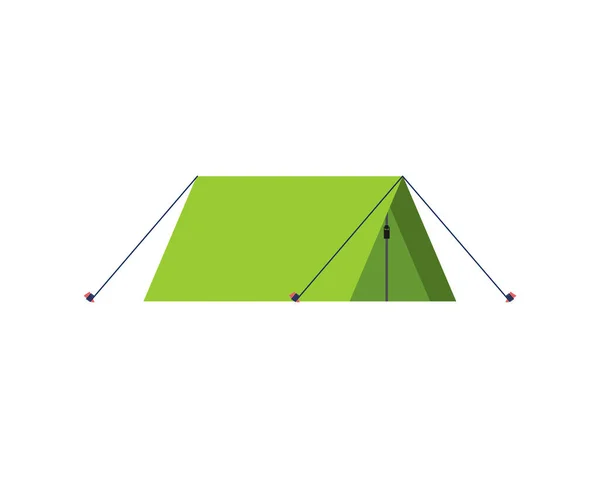 Camping Tent Isolated Tourist Tent Isolated Vector Illustration — Stock Vector