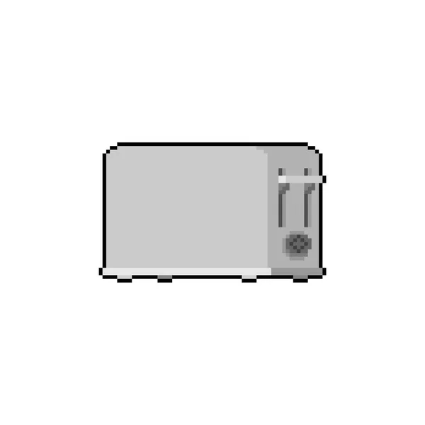 Тостер Піксельного Мистецтва Ізольовано Біт Пікселів Векторні Ілюстрації — стоковий вектор