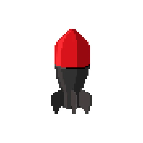 Torpedo Pixel Art Isolado Bomba Nuclear Bits Ilustração Vetorial Pixelada Ilustrações De Stock Royalty-Free