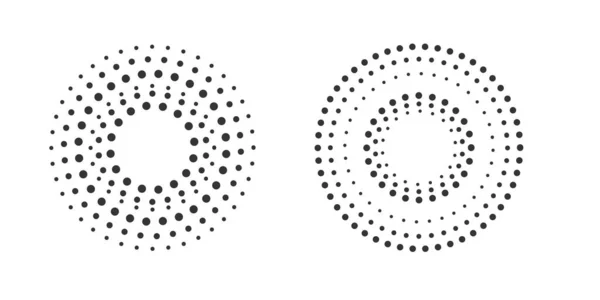 Набор Полутоновых Круглых Пунктирных Рам Элемент Дизайна Рамки Логотипа Веб — стоковое фото
